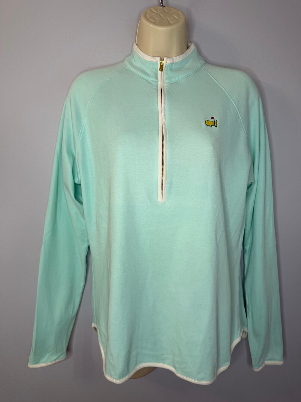 Magnolia Lane Masters Augusta Masters Golf Light TealFull Zip Sweatshirt M